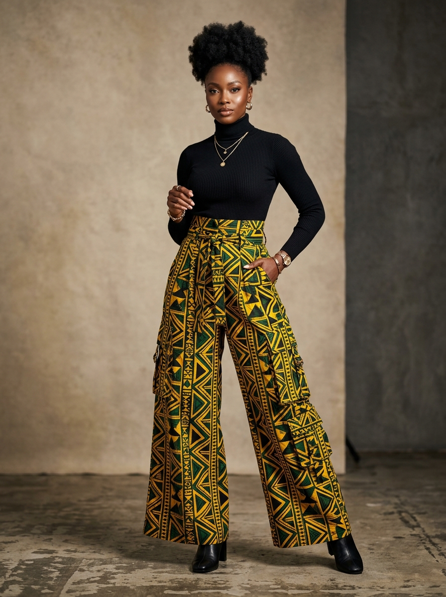 Ankara Wide-Leg Cargo Trousers
