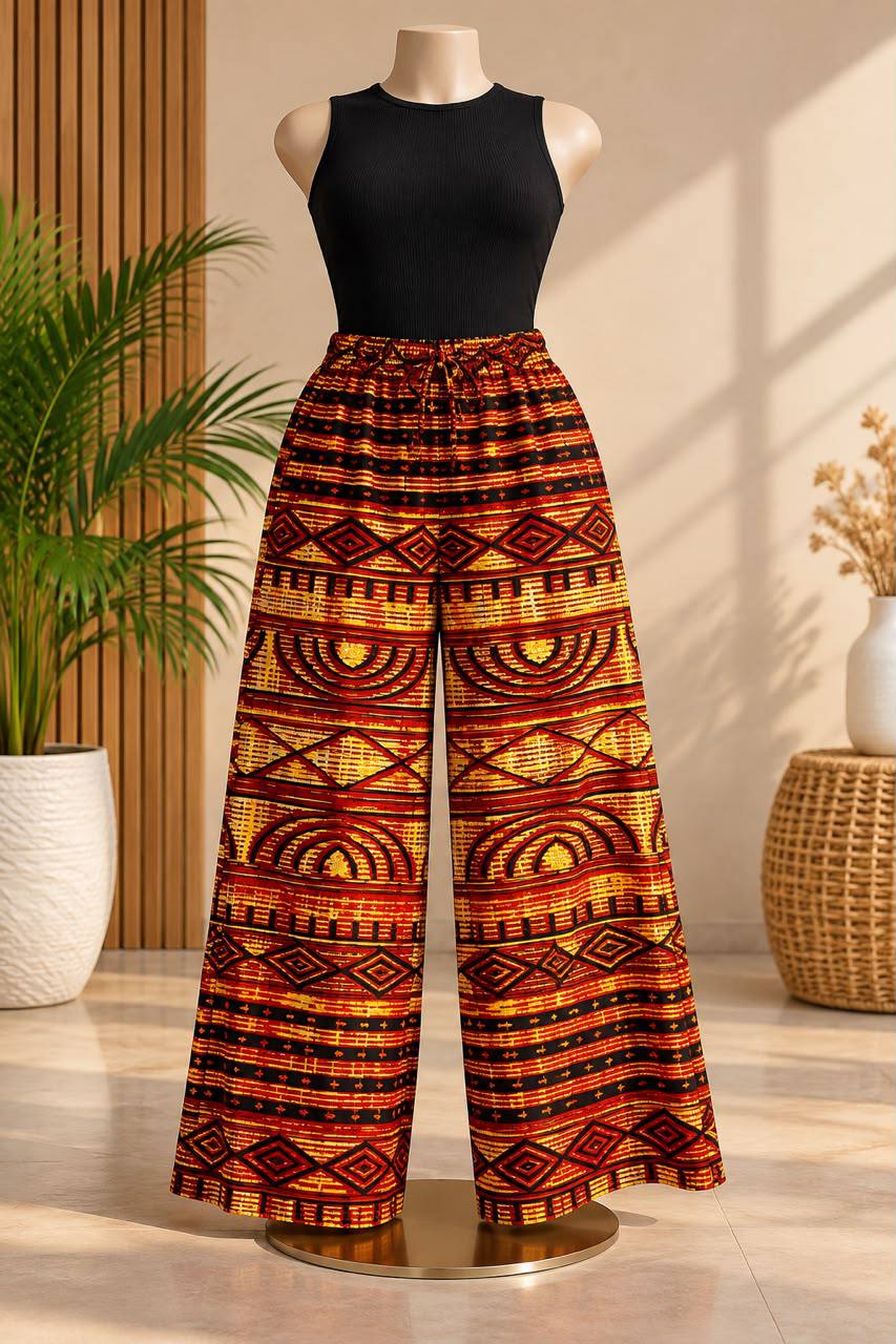 Sunburst Geometric Ankara Palazzo