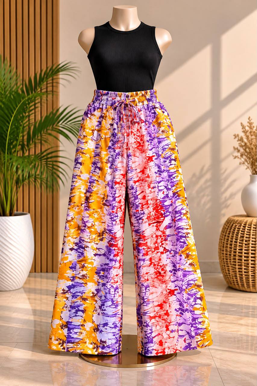 Sunrise Orchid Pastel Batik Palazzo