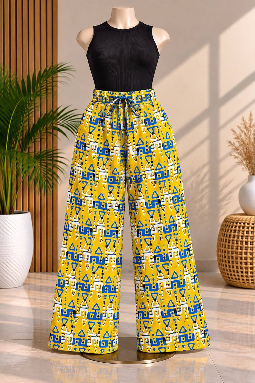 Canary Gold & Royal Cobalt Palazzo